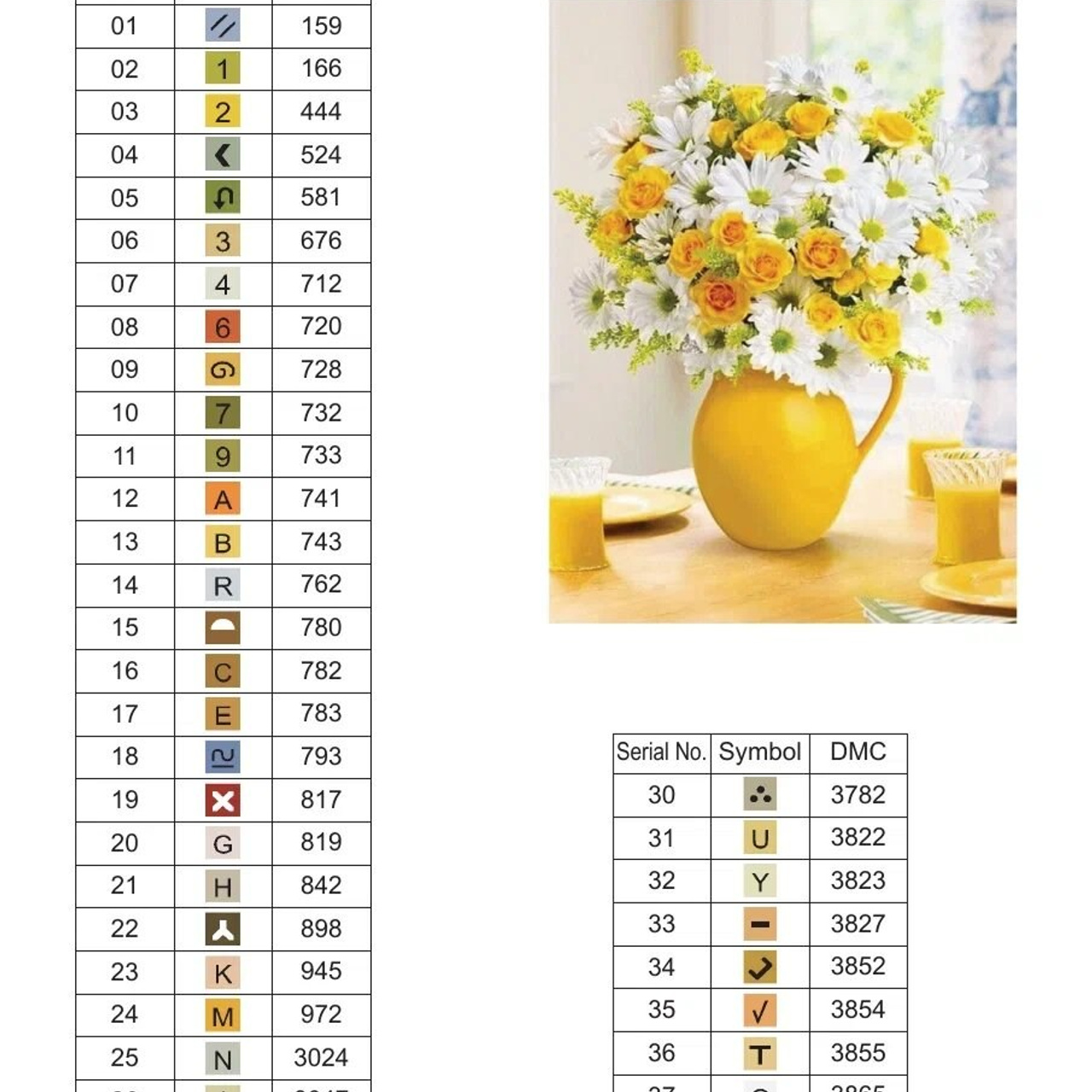 Цветовые карты старые символы. Алмазная мозаика CVL