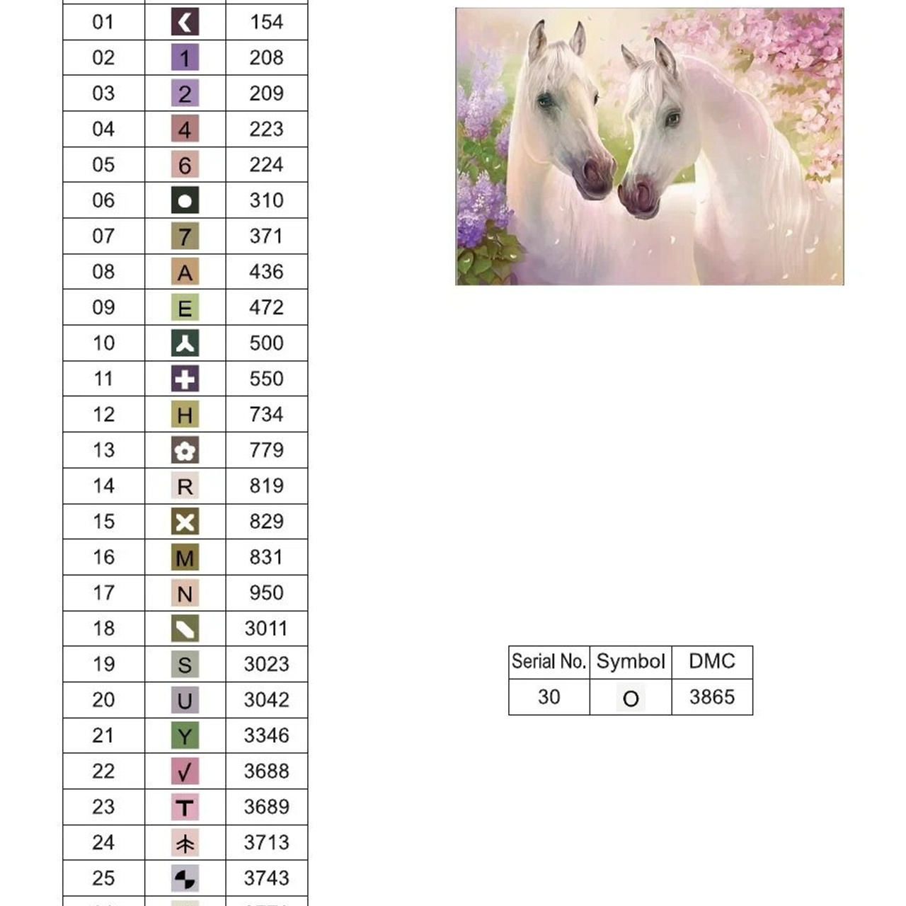 Цветовые карты старые символы. Алмазная мозаика CVL