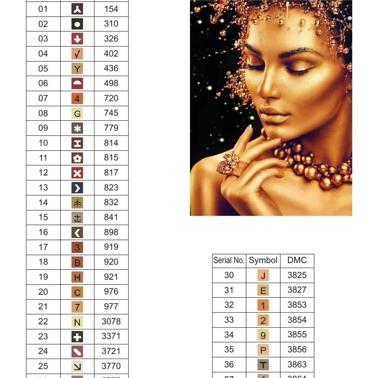 Цветовые карты старые символы. Алмазная мозаика CVL