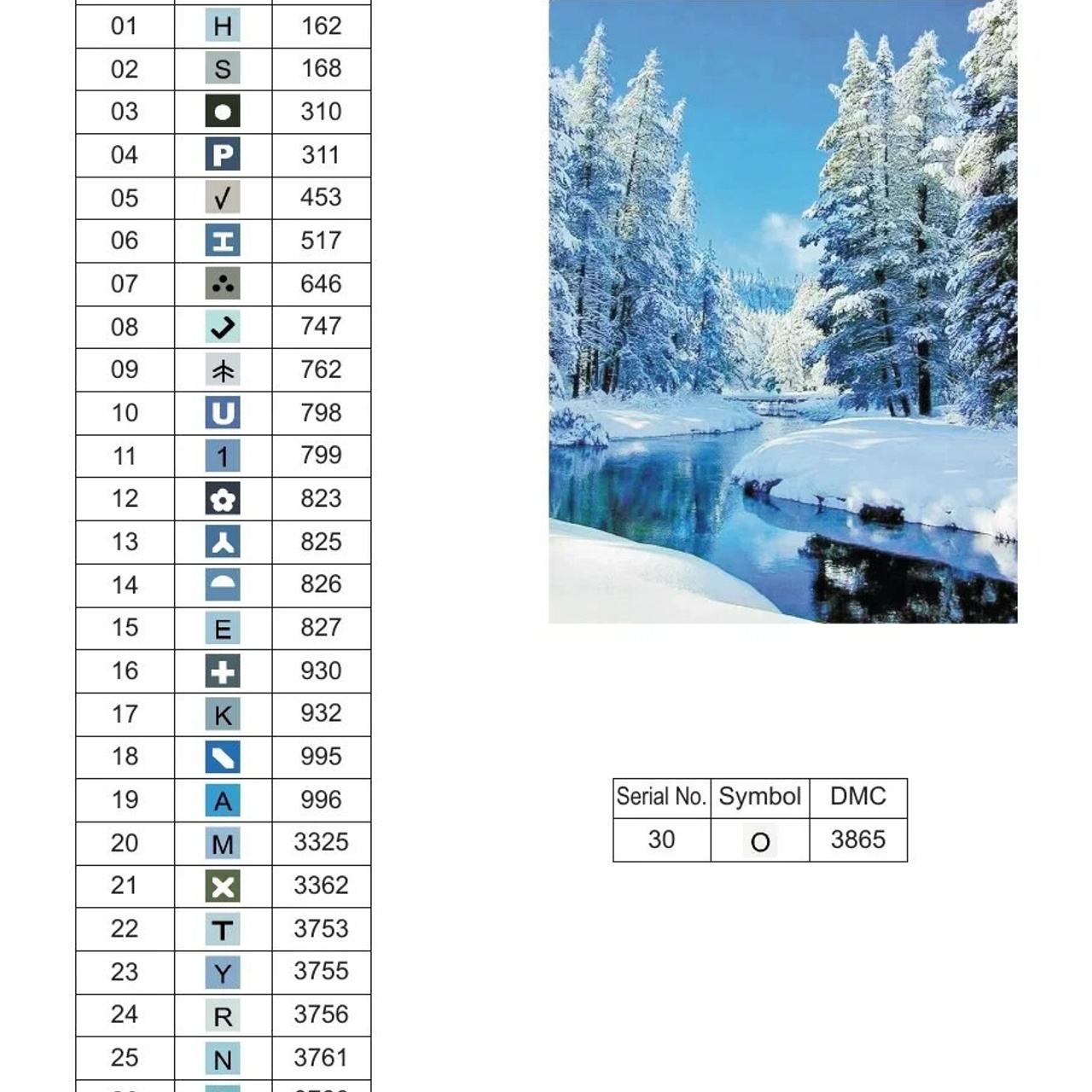 Цветовые карты старые символы. Алмазная мозаика CVL