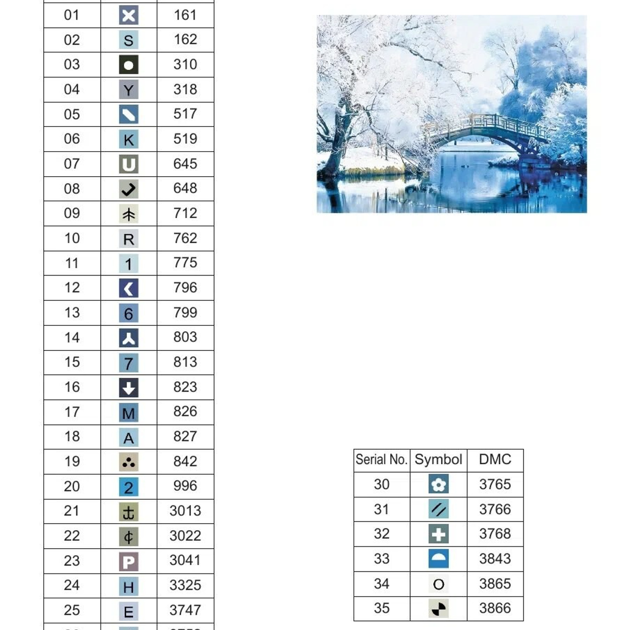 Цветовые карты старые символы. Алмазная мозаика CVL