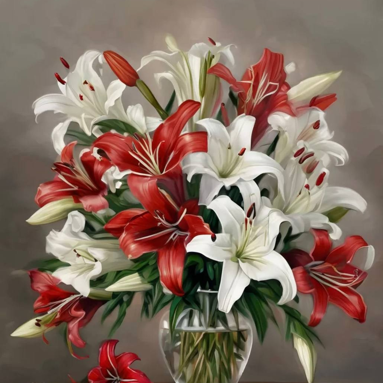 Цветы. Алмазная мозаика CVL