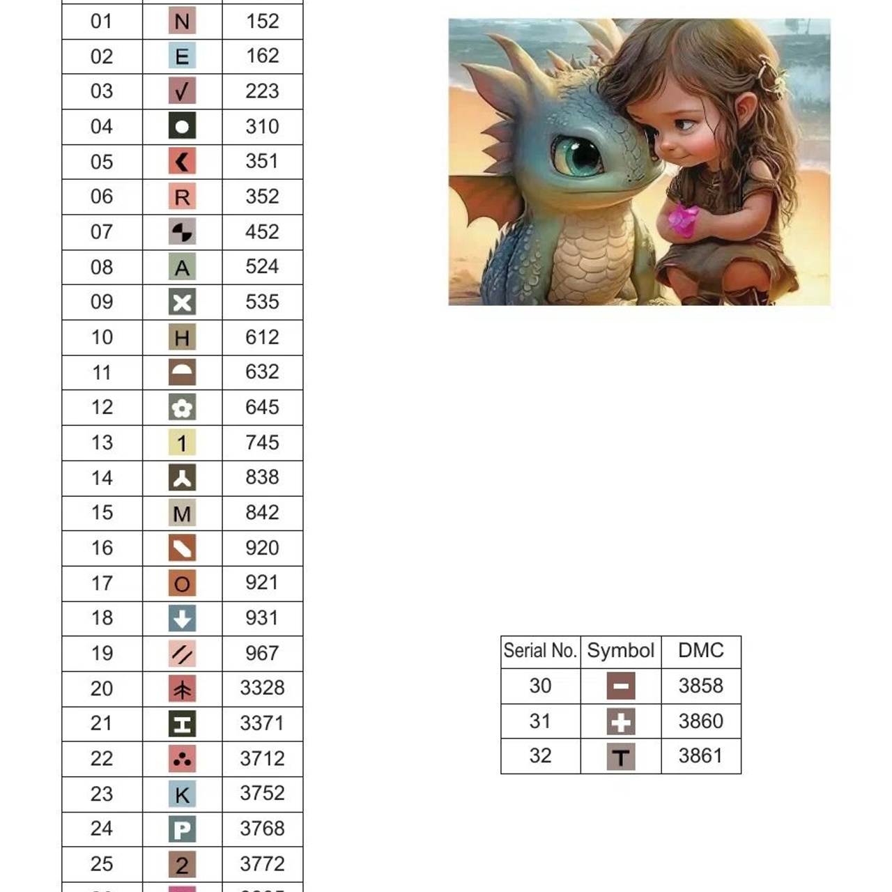 Цветовые карты старые символы. Алмазная мозаика CVL