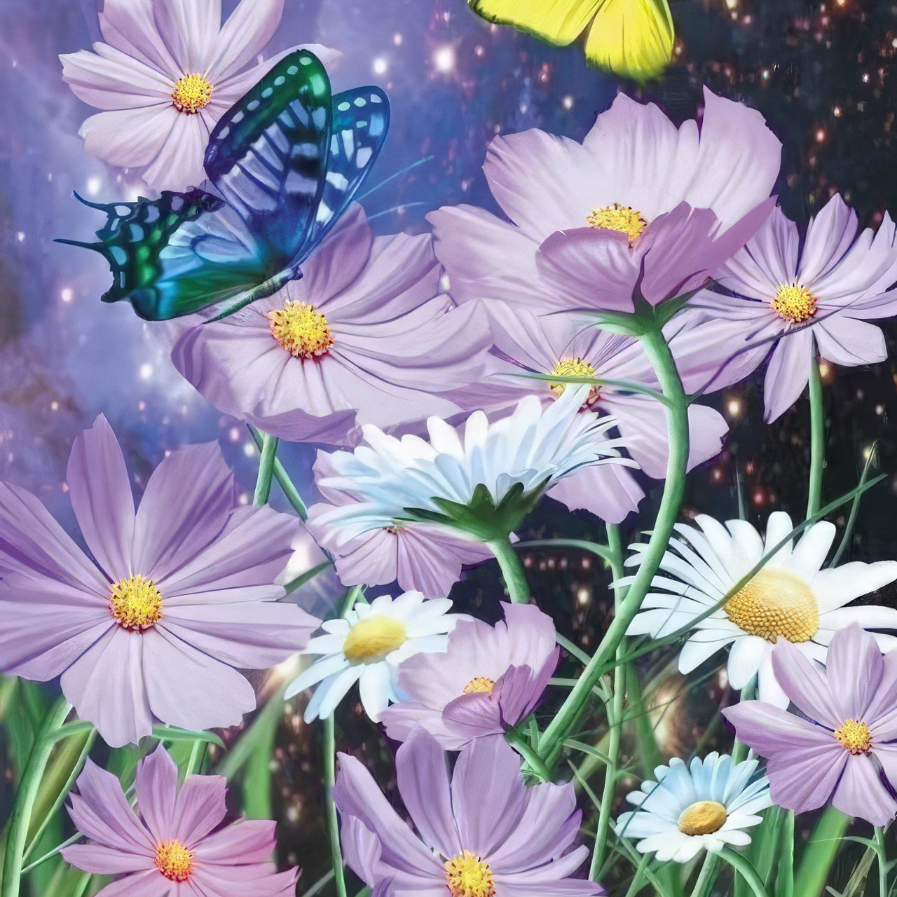 Цветы. Алмазная мозаика CVL