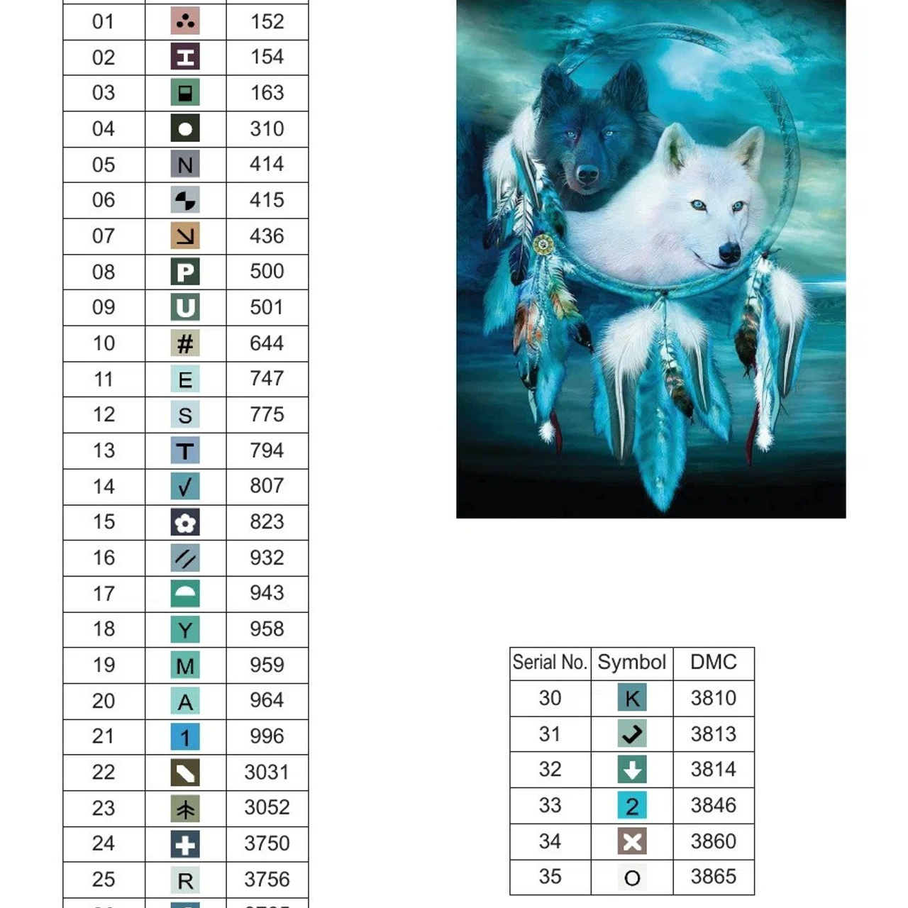 Цветовые карты старые символы. Алмазная мозаика CVL