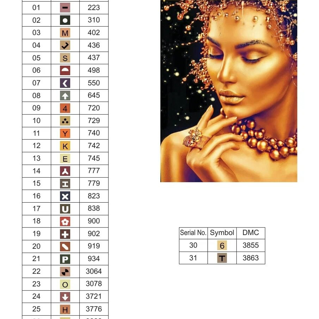 Цветовые карты старые символы. Алмазная мозаика CVL