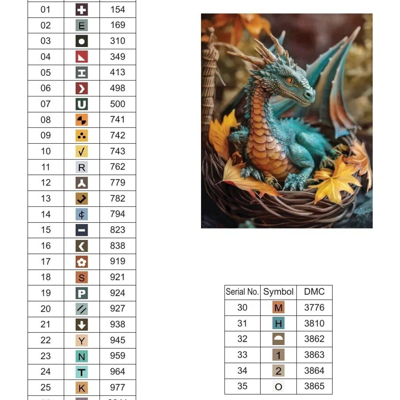 Цветовые карты старые символы. Алмазная мозаика CVL