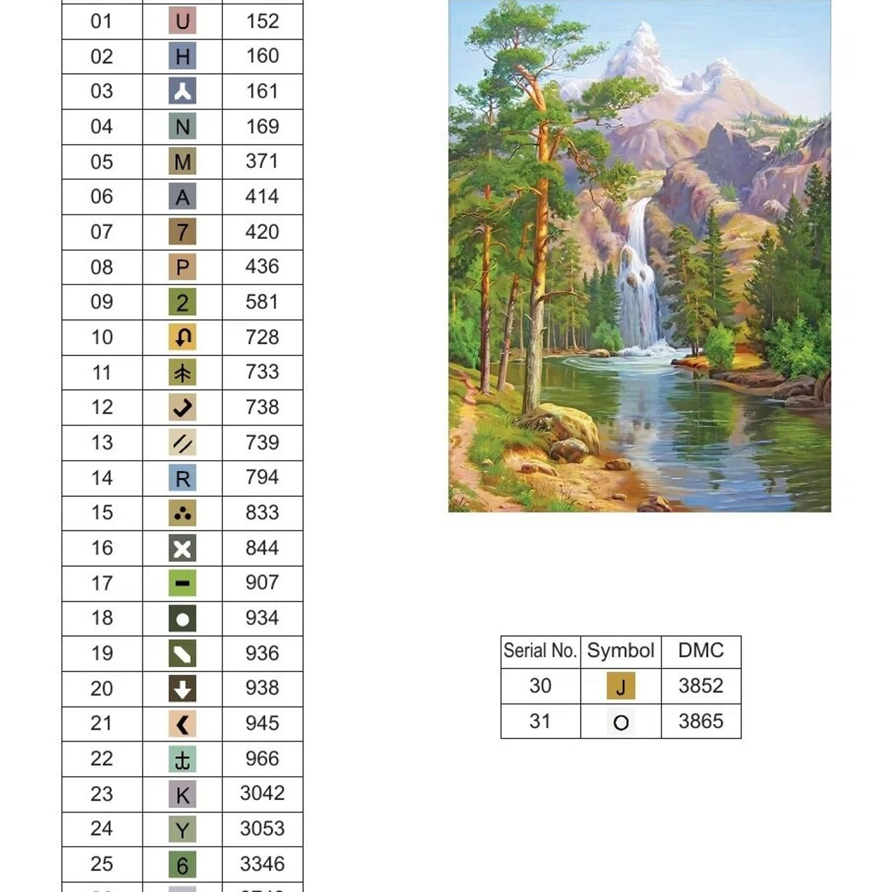 Цветовые карты старые символы. Алмазная мозаика CVL