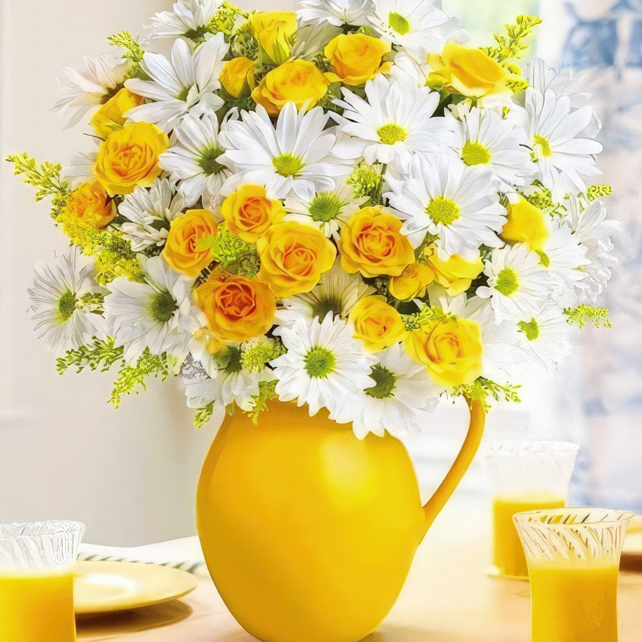 Цветы. Алмазная мозаика CVL