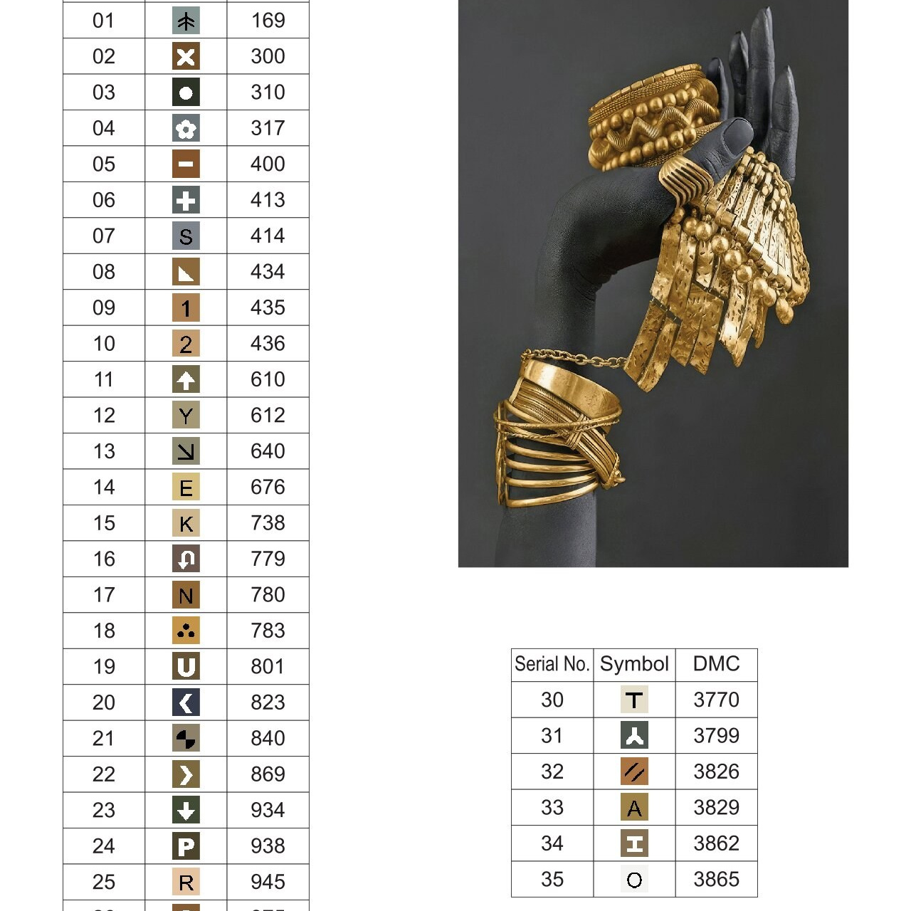 Цветовые карты старые символы. Алмазная мозаика CVL
