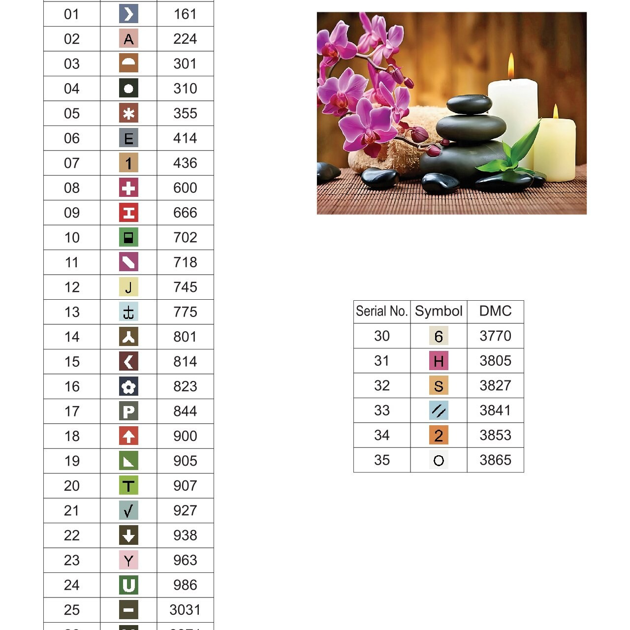 Цветовые карты старые символы. Алмазная мозаика CVL