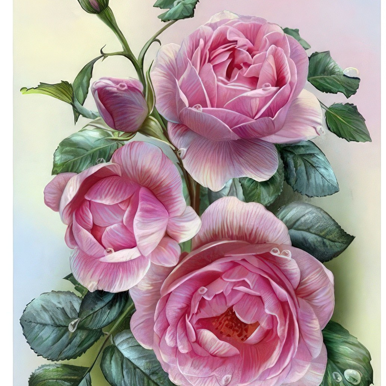 Цветы. Алмазная мозаика CVL