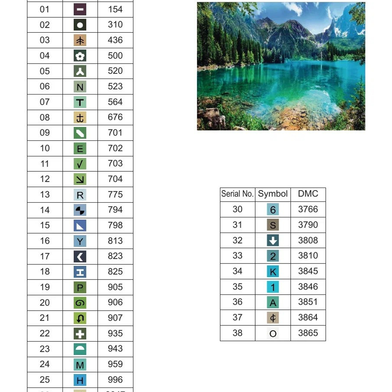 Цветовые карты старые символы. Алмазная мозаика CVL