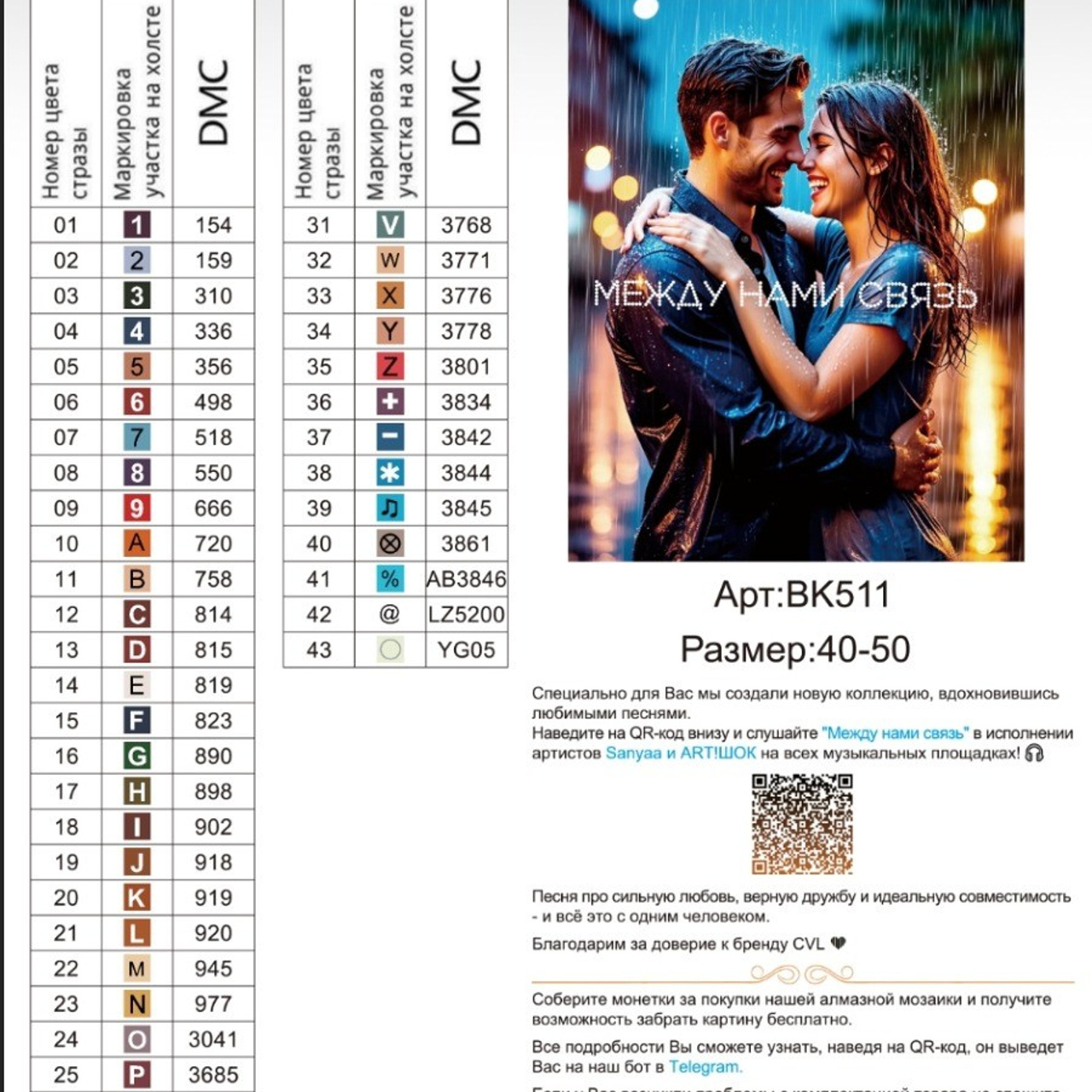 Цветовые карты новые символы. Алмазная мозаика CVL