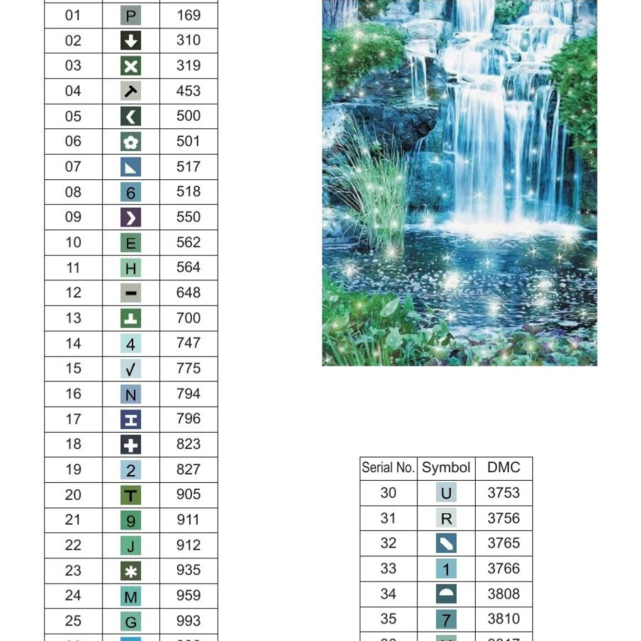 Цветовые карты старые символы. Алмазная мозаика CVL