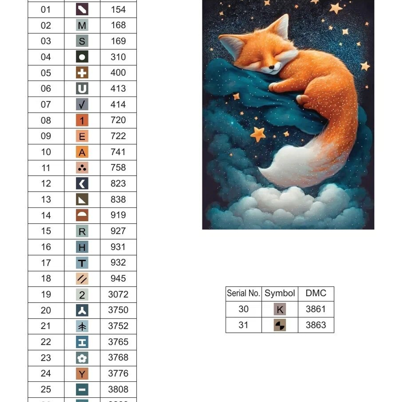 Цветовые карты старые символы. Алмазная мозаика CVL