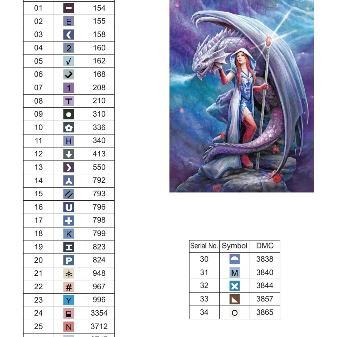 Цветовые карты старые символы. Алмазная мозаика CVL