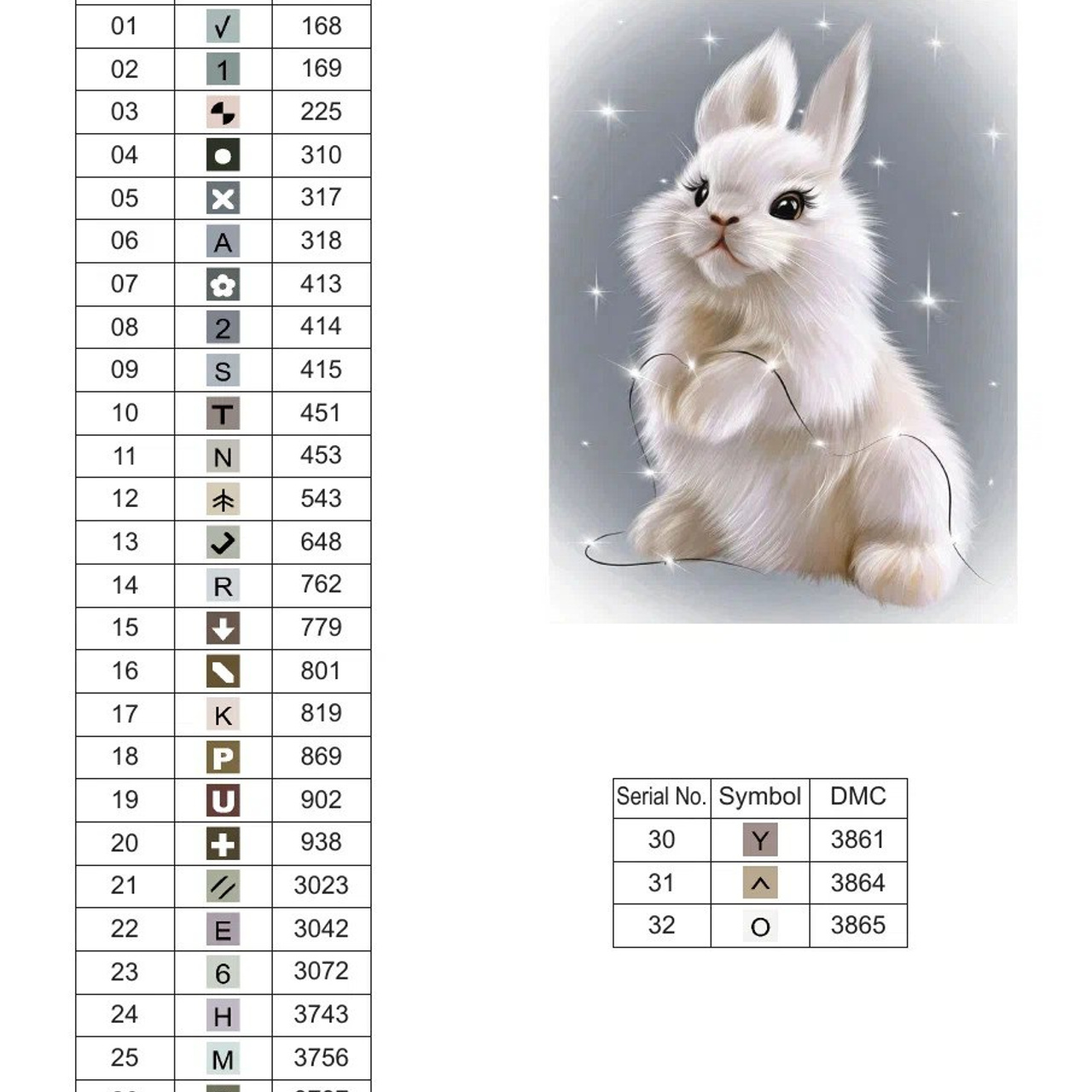 Цветовые карты старые символы. Алмазная мозаика CVL