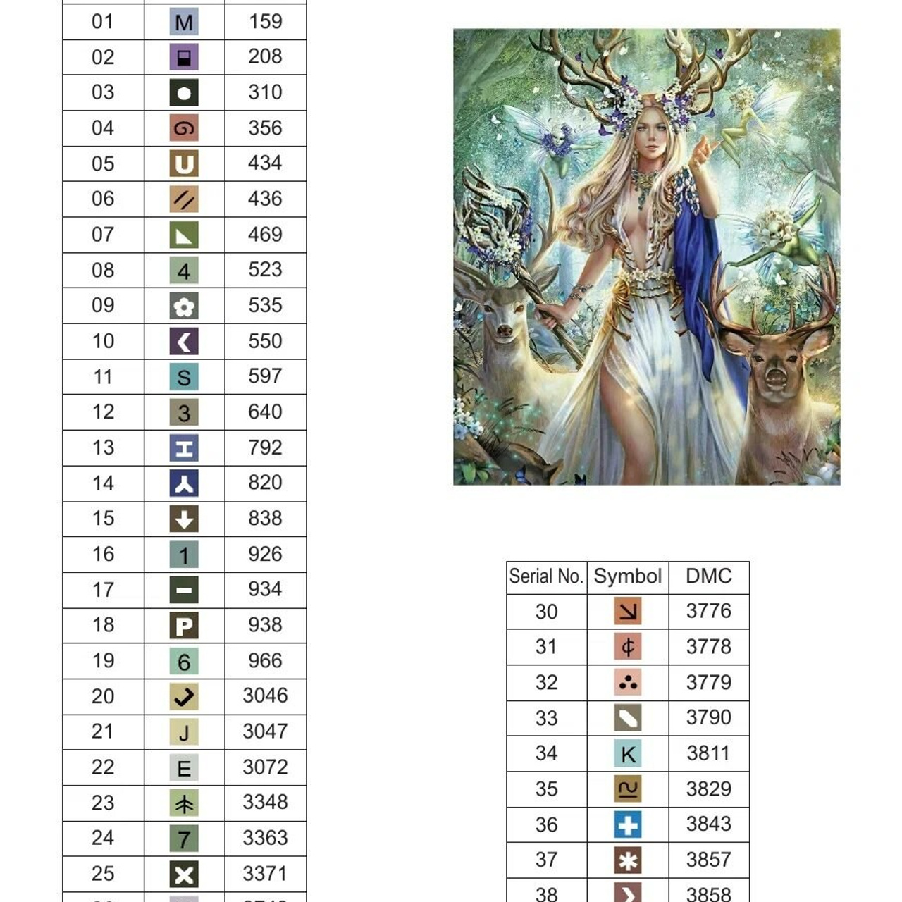 Цветовые карты старые символы. Алмазная мозаика CVL