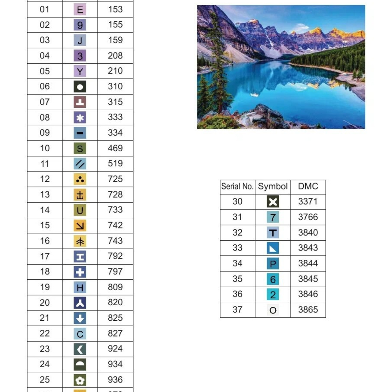 Цветовые карты старые символы. Алмазная мозаика CVL