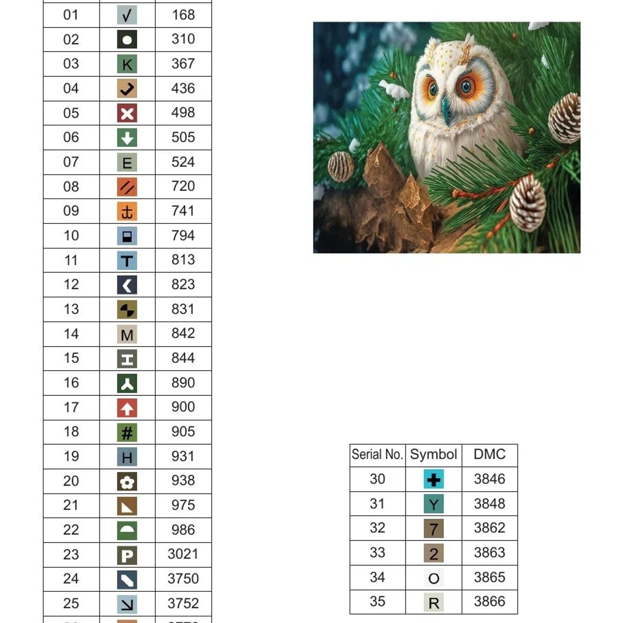 Цветовые карты старые символы. Алмазная мозаика CVL