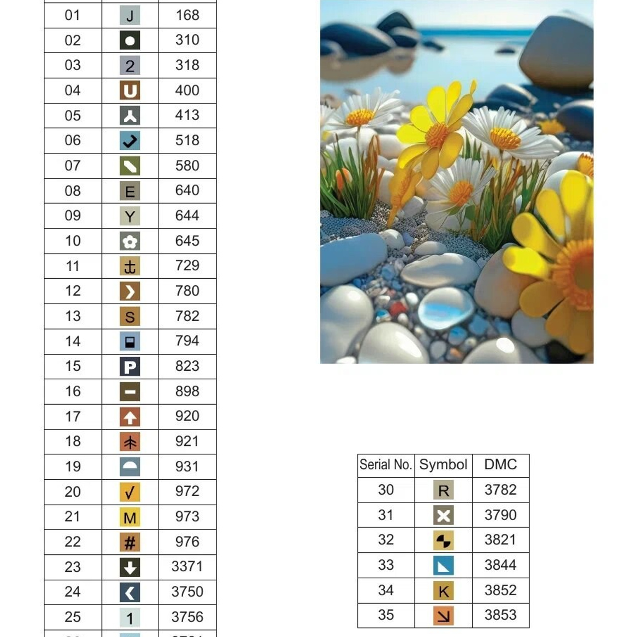 Цветовые карты старые символы. Алмазная мозаика CVL