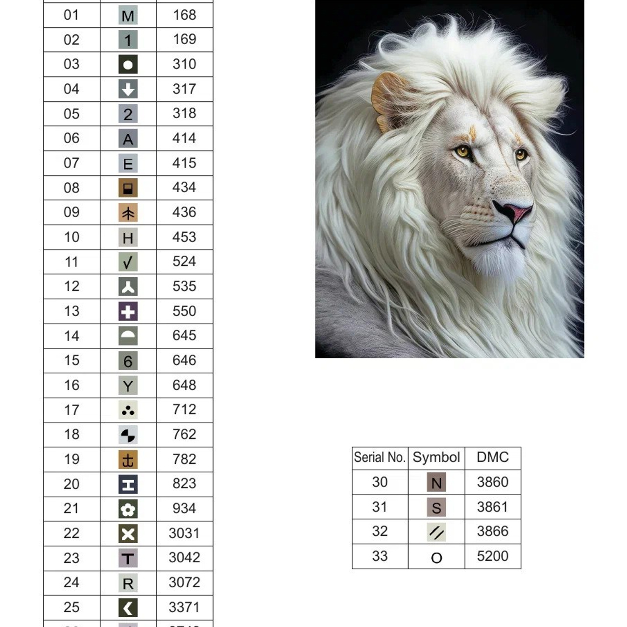 Цветовые карты старые символы. Алмазная мозаика CVL