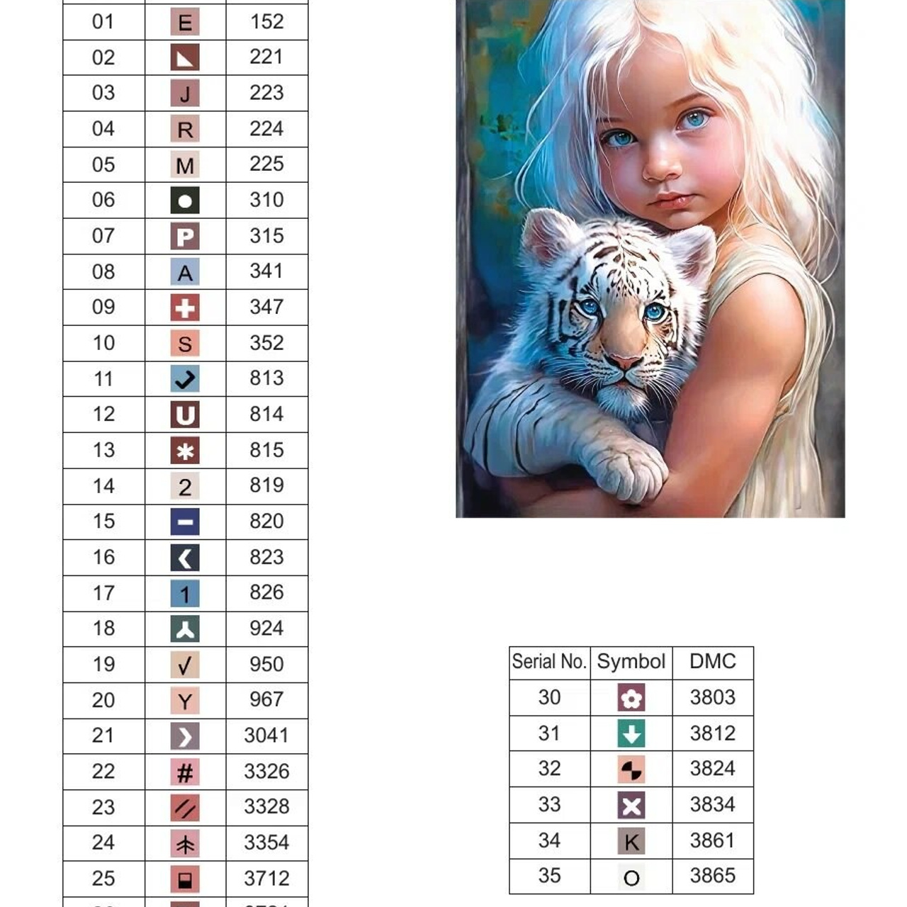 Цветовые карты старые символы. Алмазная мозаика CVL