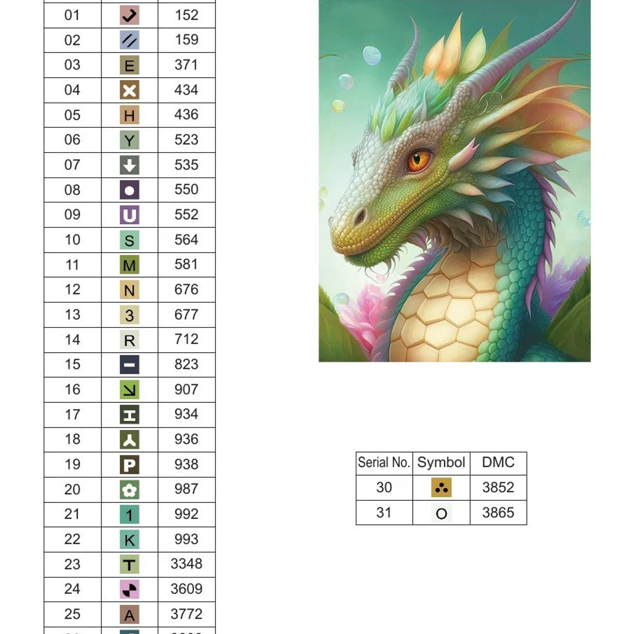 Цветовые карты старые символы. Алмазная мозаика CVL