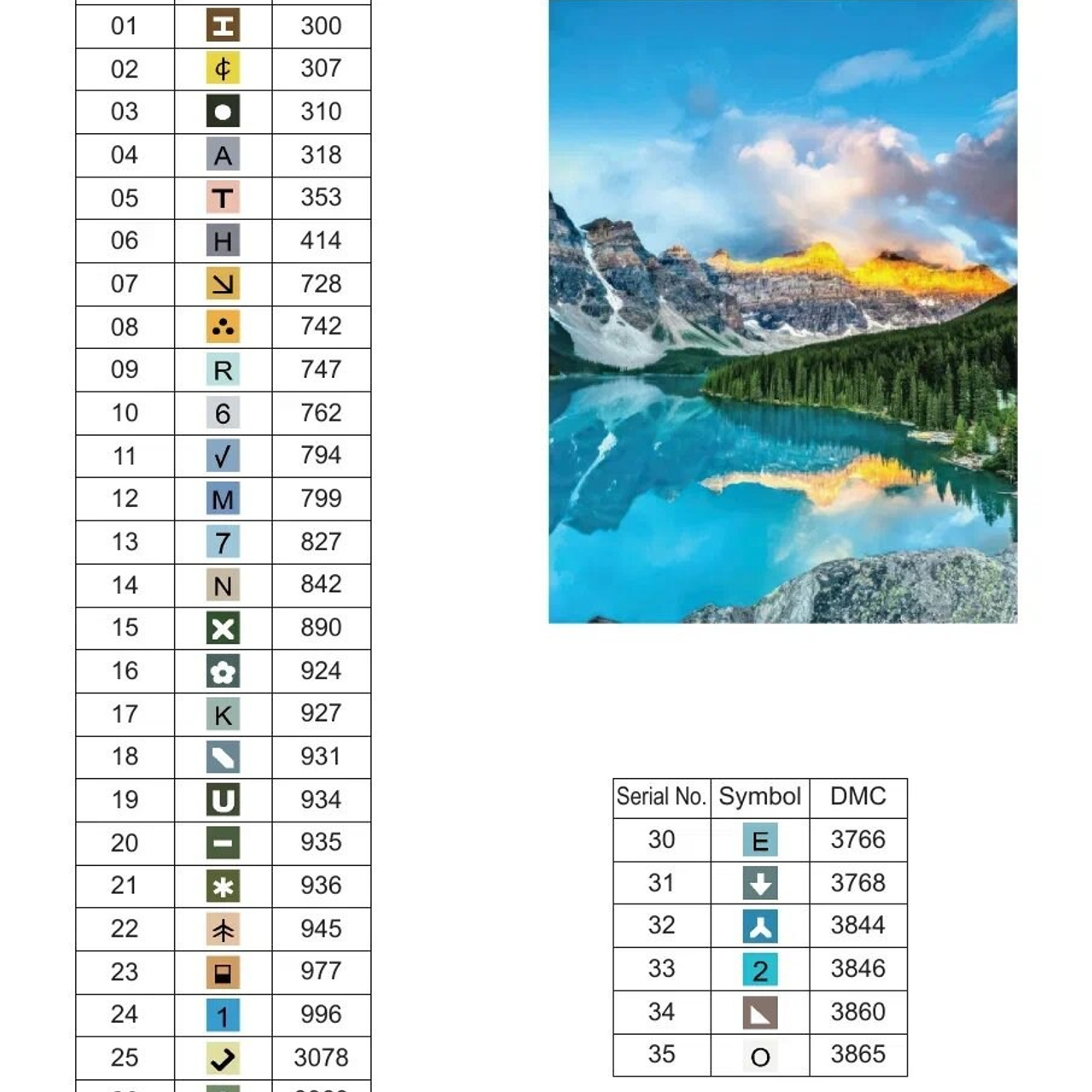 Цветовые карты старые символы. Алмазная мозаика CVL