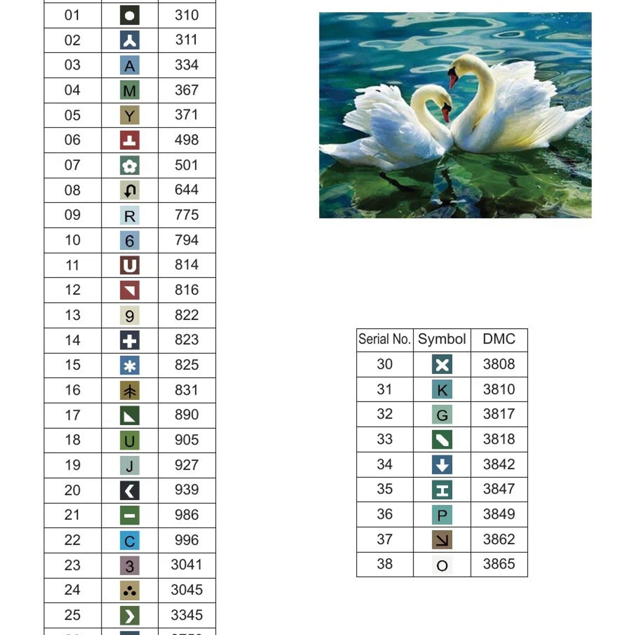 Цветовые карты старые символы. Алмазная мозаика CVL