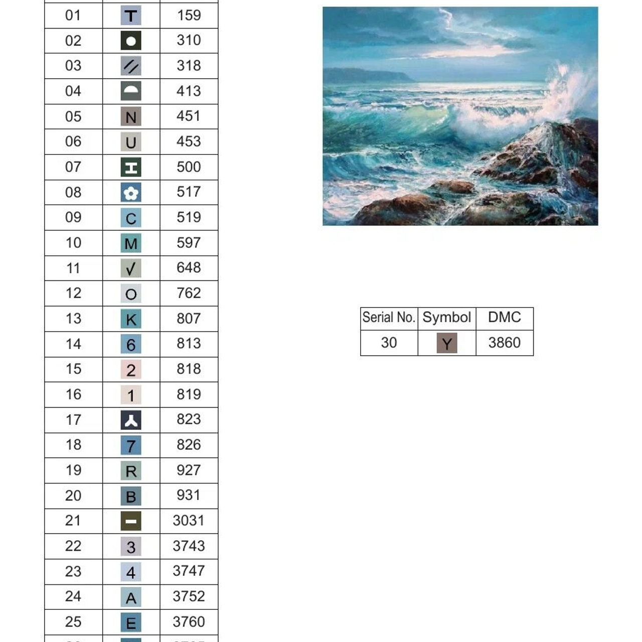 Цветовые карты старые символы. Алмазная мозаика CVL