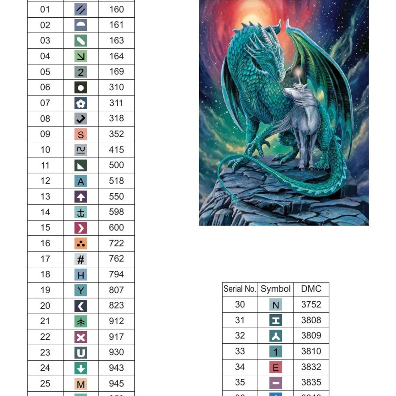 Цветовые карты старые символы. Алмазная мозаика CVL