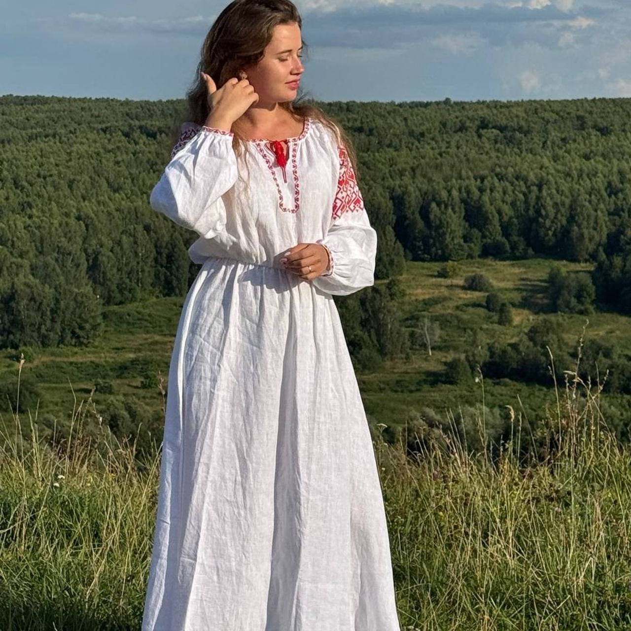 Платье в русском стиле Девичье сердце