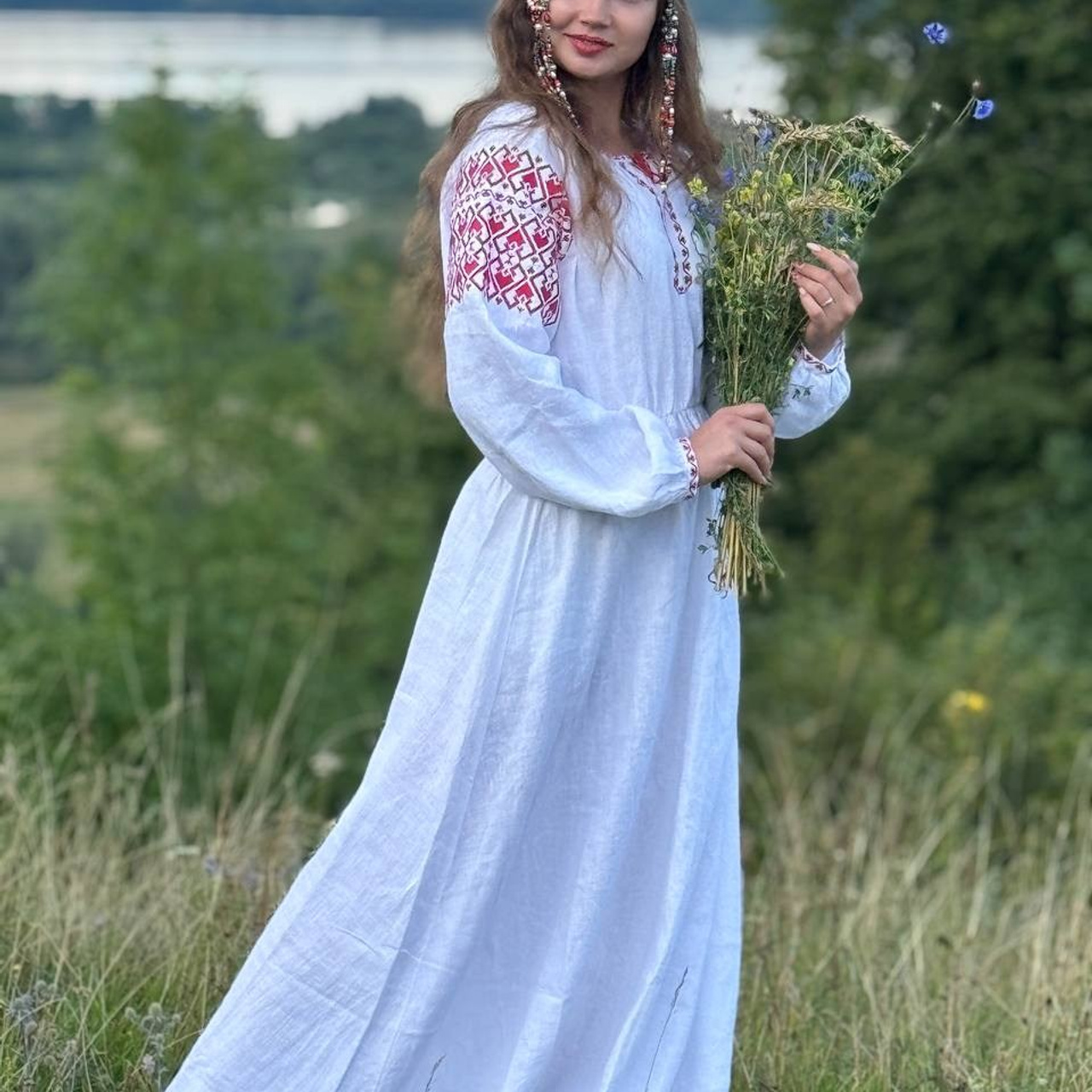 Платье в русском стиле Девичье сердце