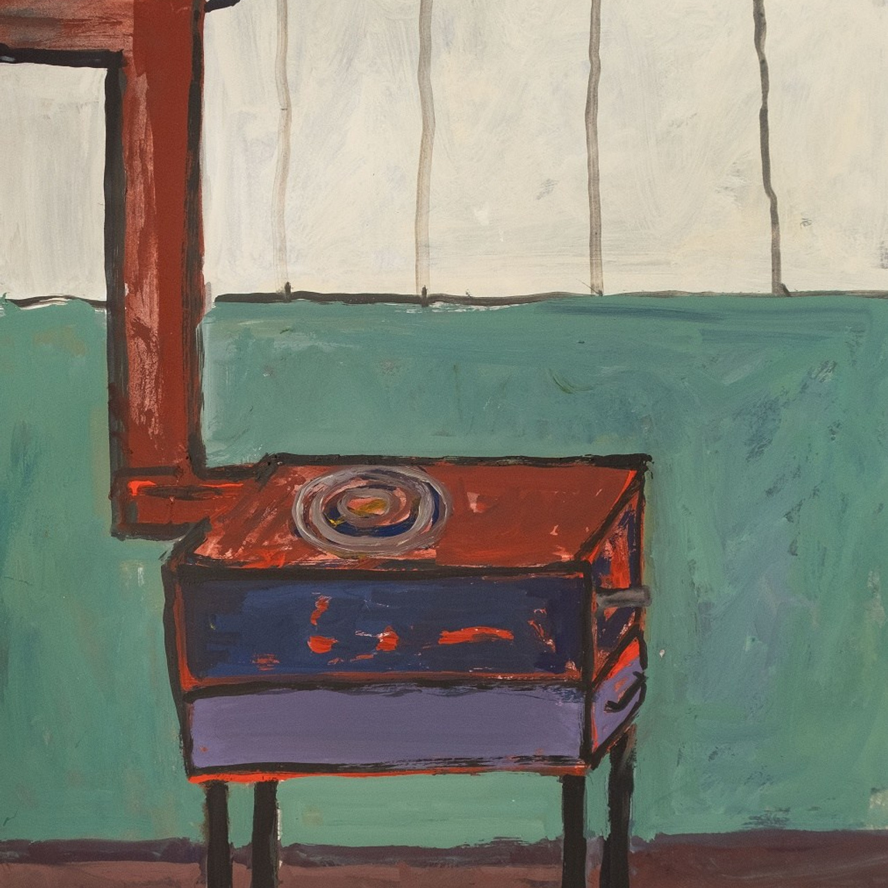 Та самая печка. Бумага, темпера, 42х30, 2025. Цена по запросу.