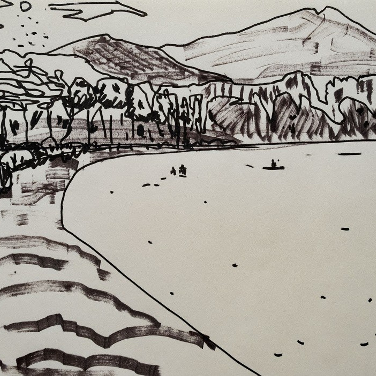 1. Бумага, маркер, 21х29,7, 2024.