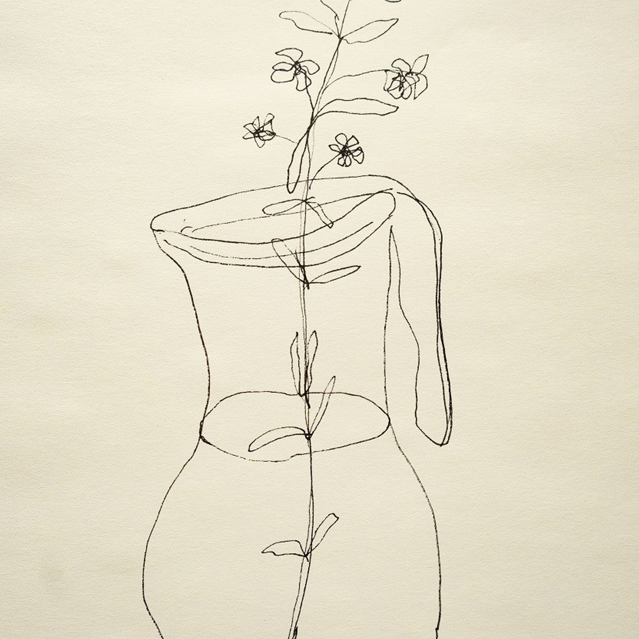 Флоксы. Серия "Цветочки", бумага, гелевая ручка, 21х29,7, 2024.