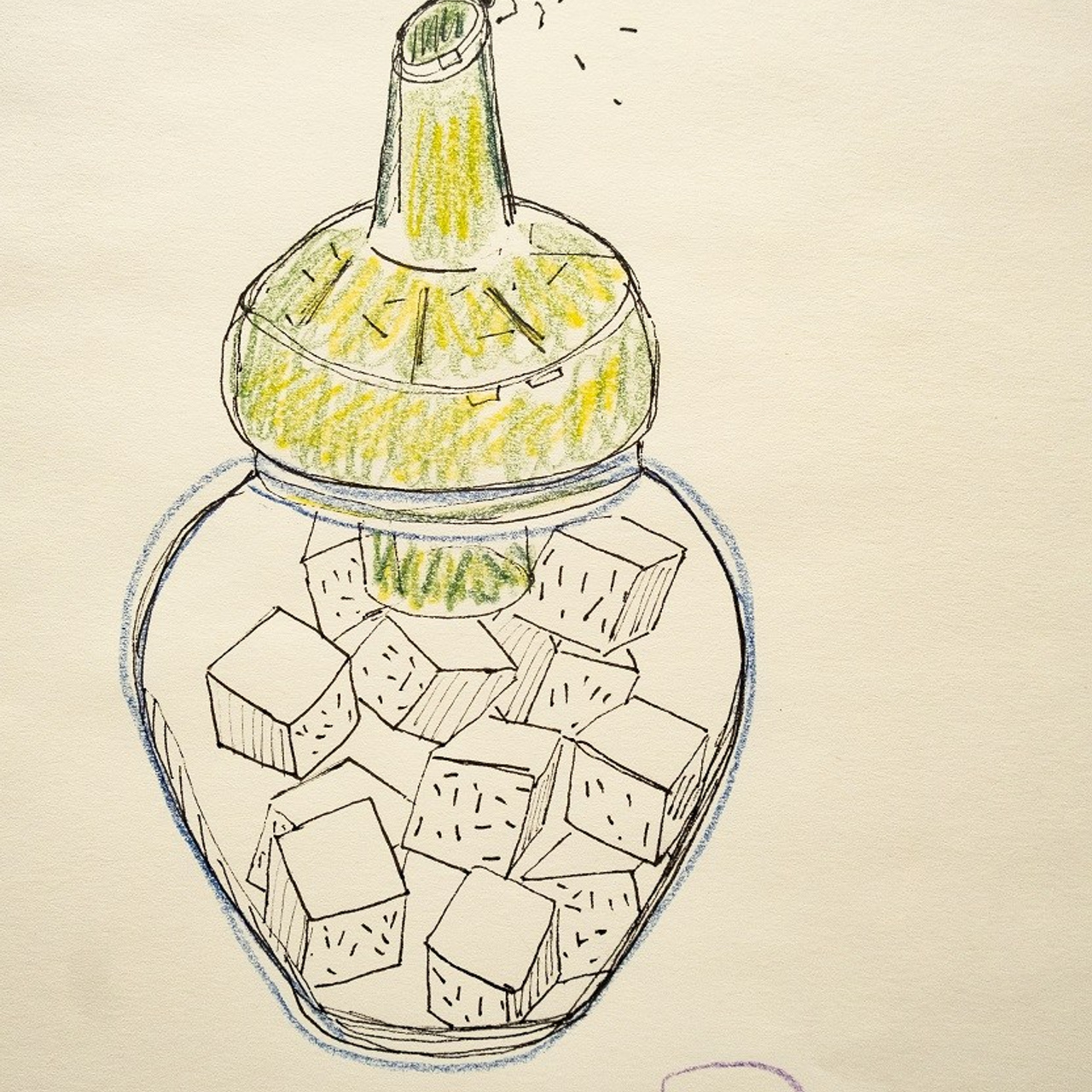 2. Бумага, гелевая ручка, цветные карандаши, 29,7х21, 2024.