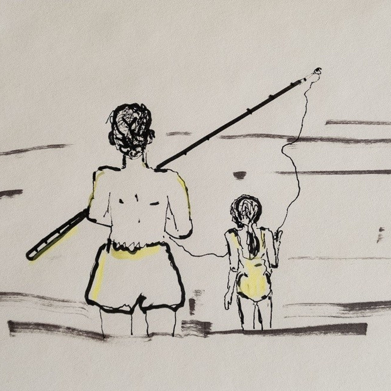 1. Бумага, маркер, гелевая ручка, 15х21, 2024.