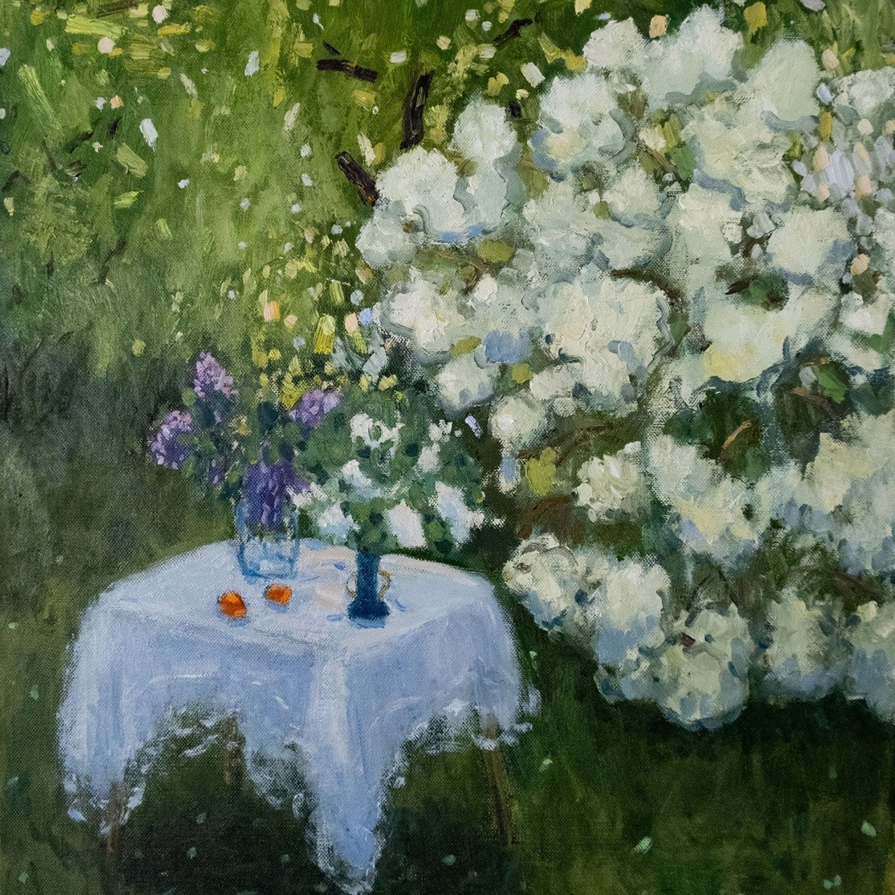 Бульденеж в цвету. Холст, масло, 60х50, 2024. Цена по запросу.