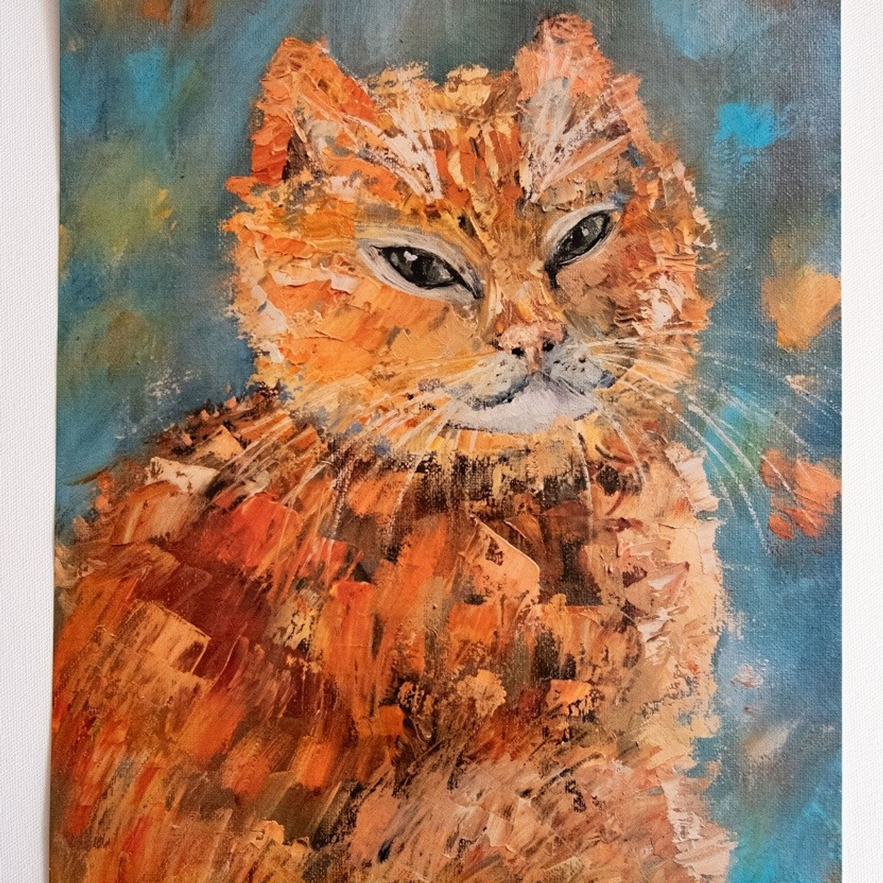 Постер картины "Кот из п. Ванино" . Бумага, глянцевая печать, с подписью автора. Размер  А3. (в наличии)