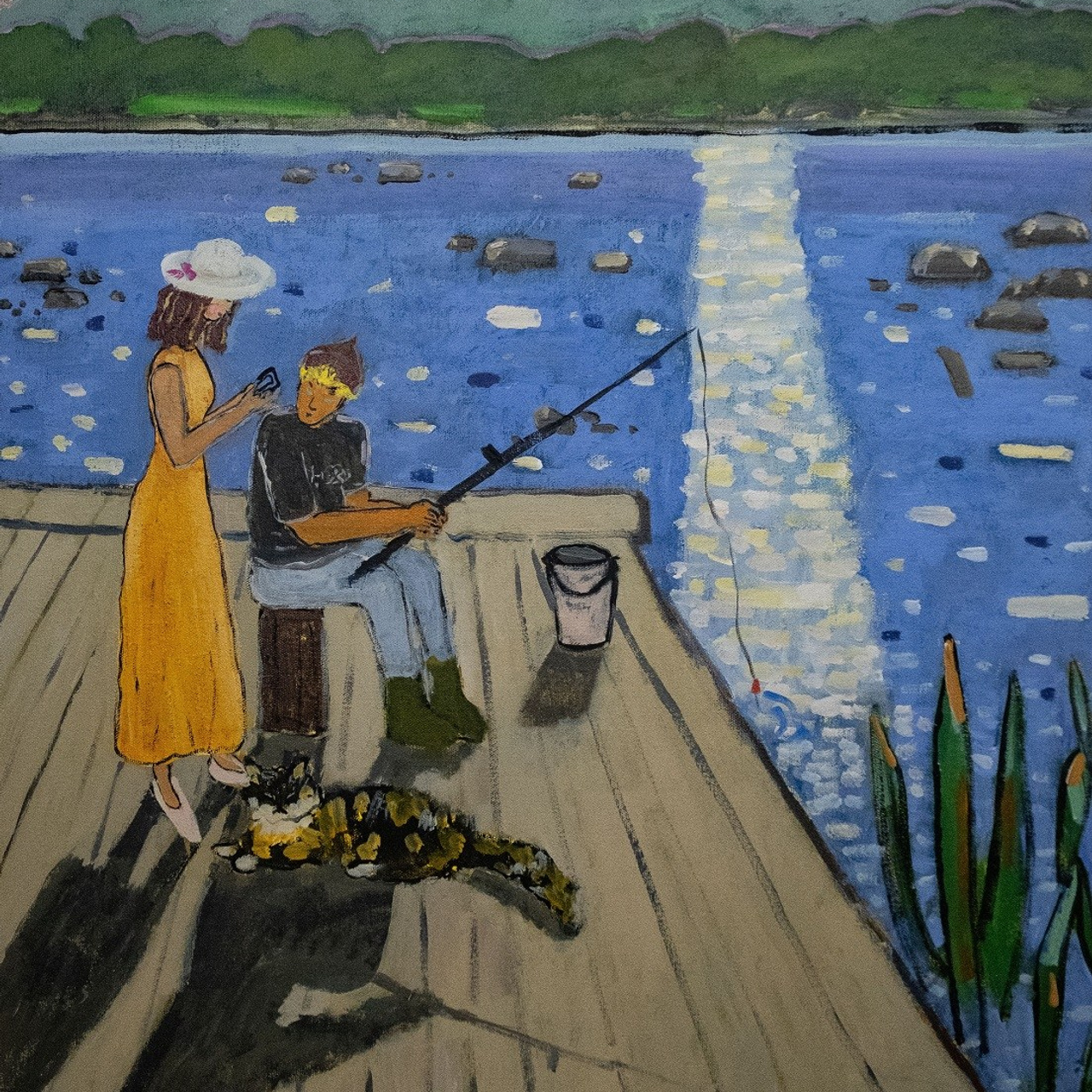 Вечерняя рыбалка. Кижи. Холст, акрил, 90х70, 2024. Цена по запросу.