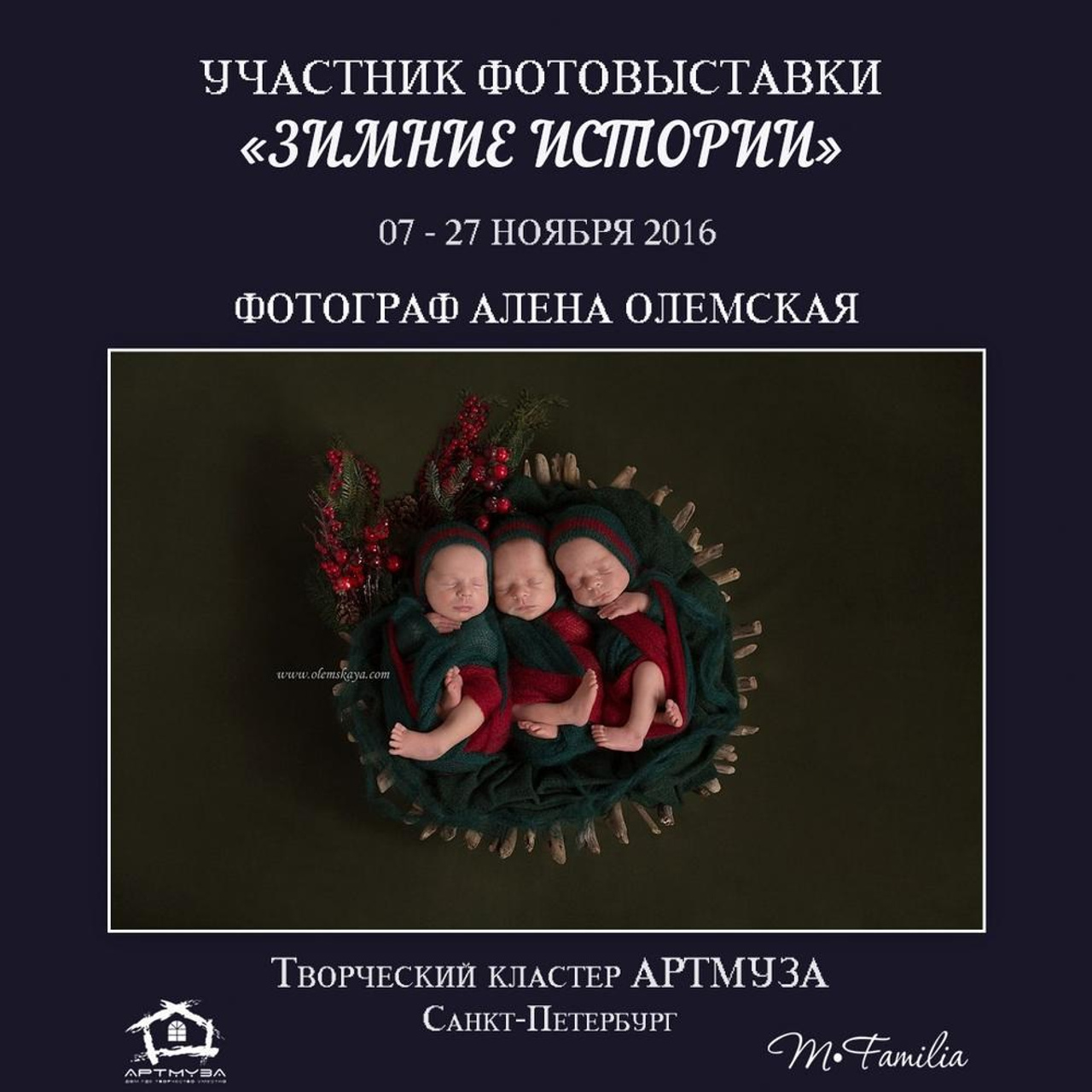 Фотовыставка «Зимние истории», АртМуза, 2016. Организация фотовыставок в Петербурге и Москве, MFamilia (МФамилия)