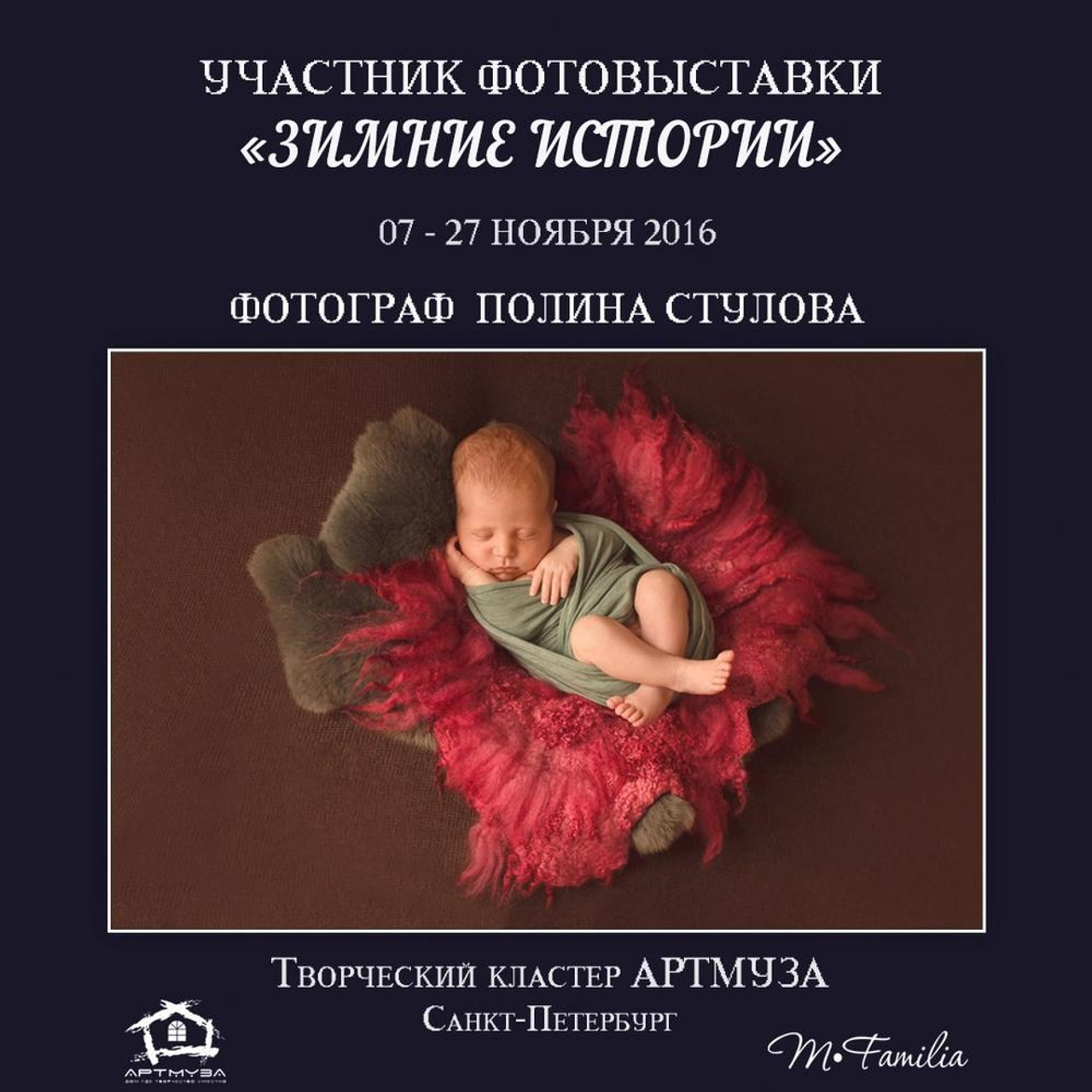 Фотовыставка «Зимние истории», АртМуза, 2016. Организация фотовыставок в Петербурге и Москве, MFamilia (МФамилия)