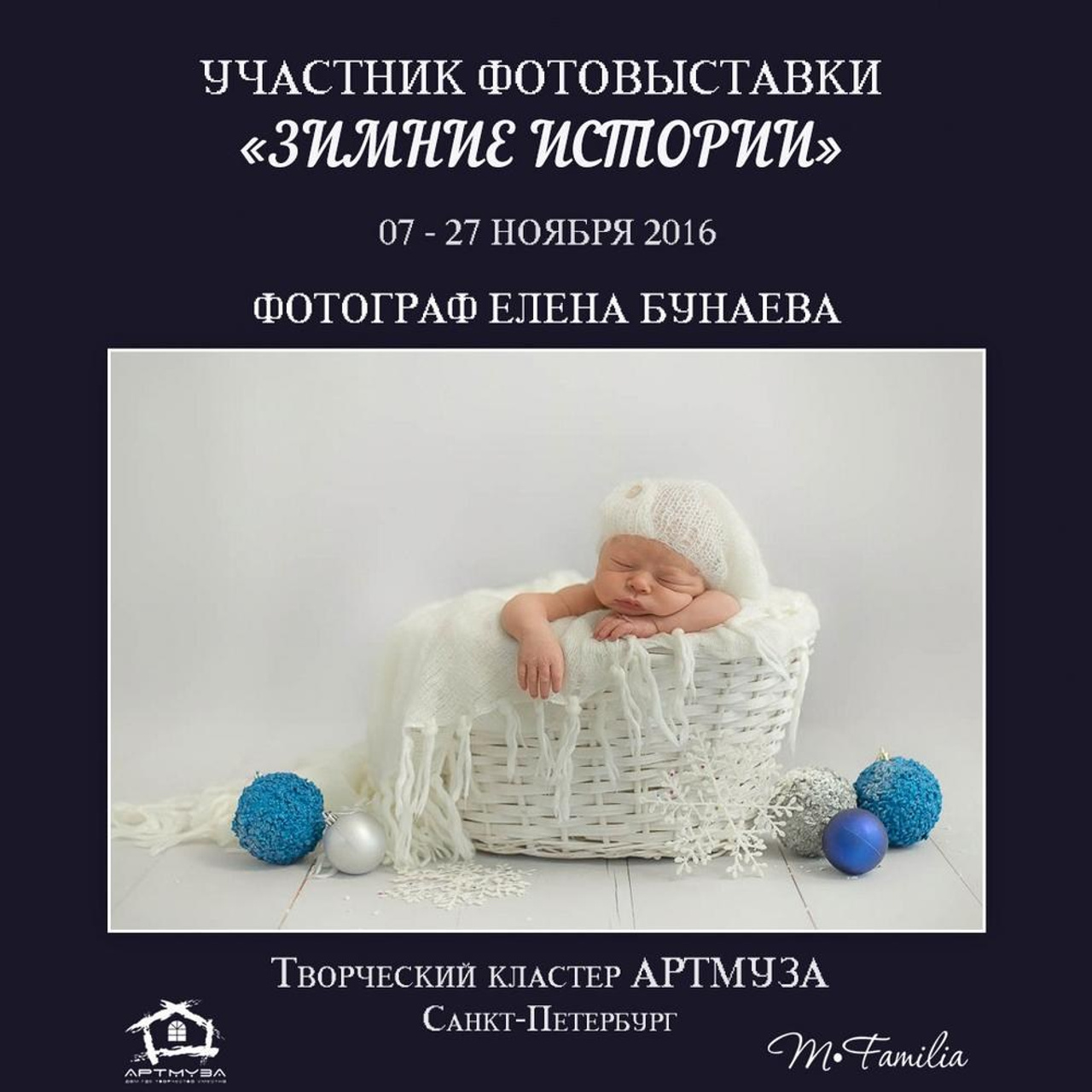 Фотовыставка «Зимние истории», АртМуза, 2016. Организация фотовыставок в Петербурге и Москве, MFamilia (МФамилия)