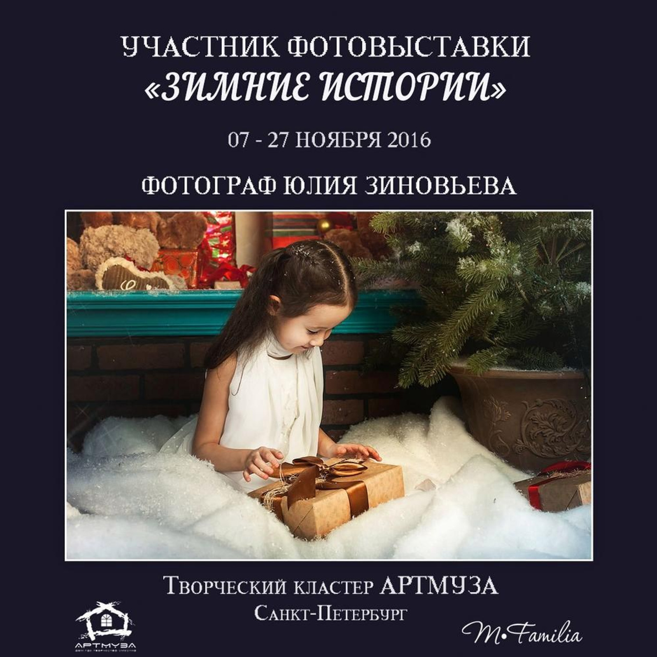 Фотовыставка «Зимние истории», АртМуза, 2016. Организация фотовыставок в Петербурге и Москве, MFamilia (МФамилия)