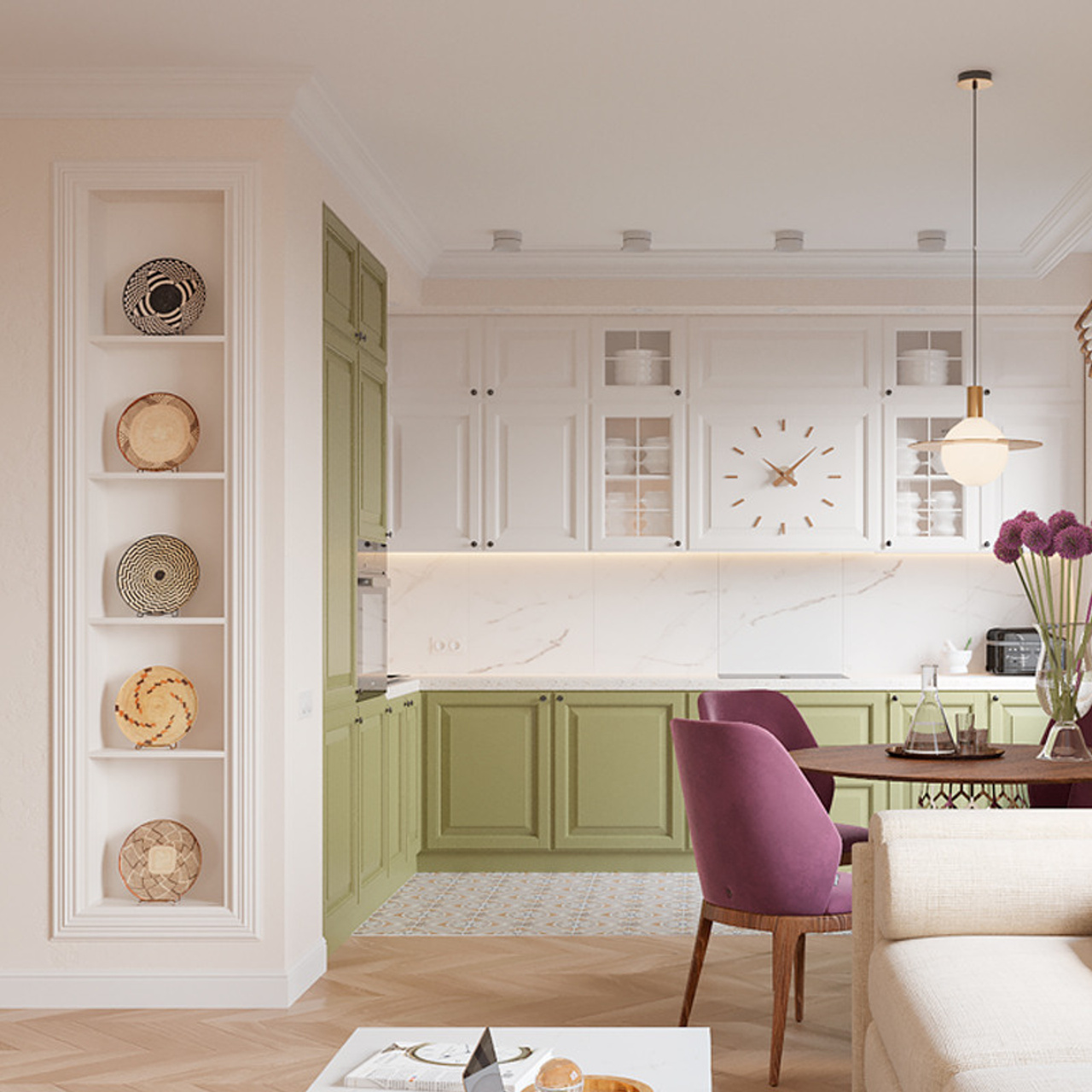 Квартира на Курьяновской набережной, 64 м². Дизайн интерьера домов и квартир в Москве