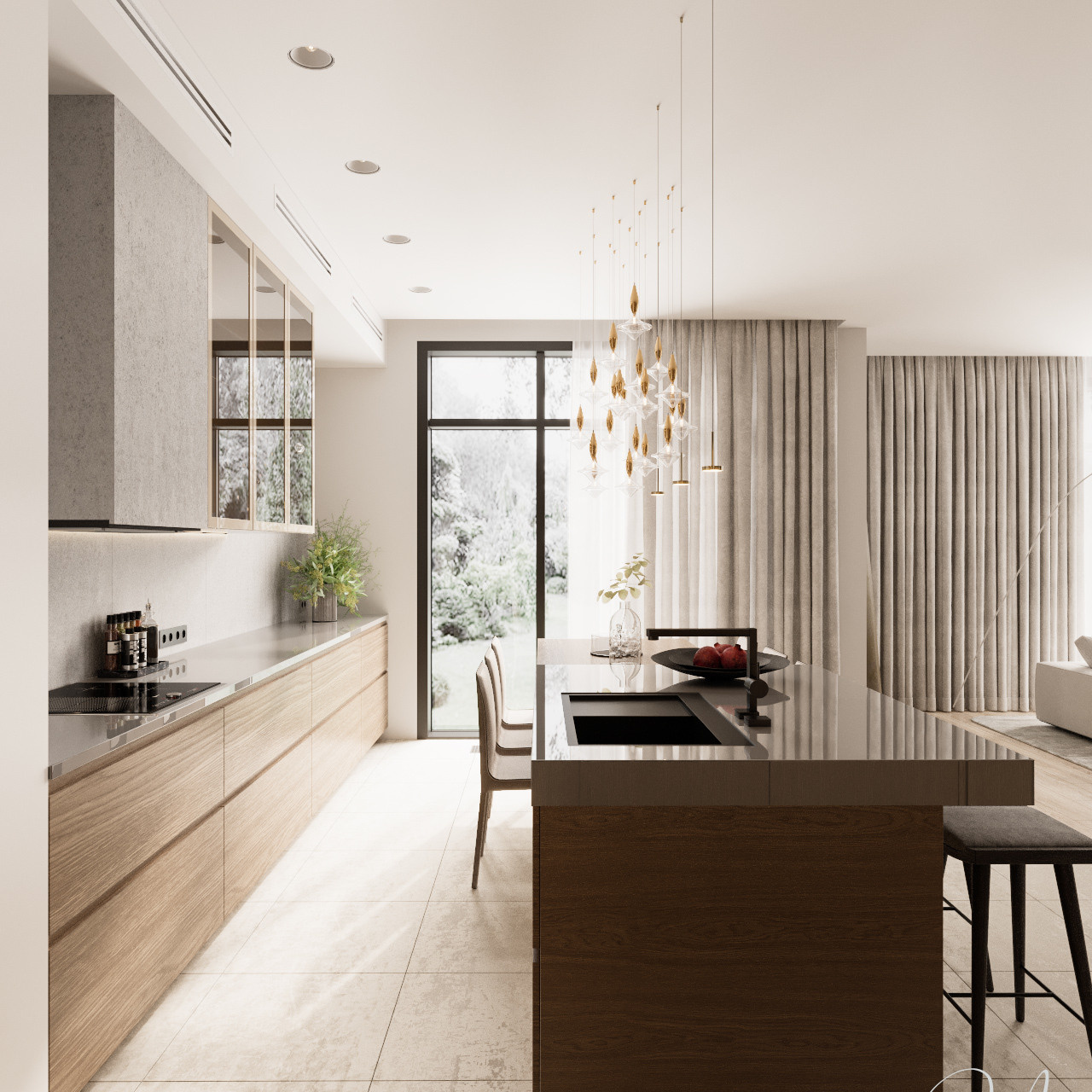 Загородный дом в Подмосковье, 380 м². Дизайн интерьера домов и квартир в Москве