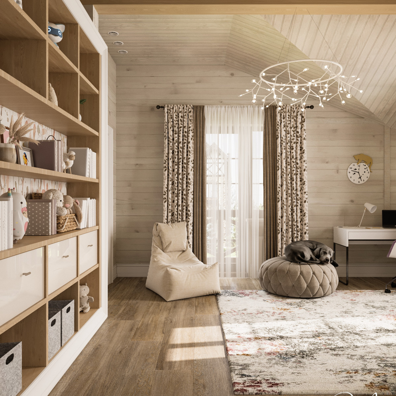 Дом из клееного бруса, 310 м². Дизайн интерьера домов и квартир в Москве